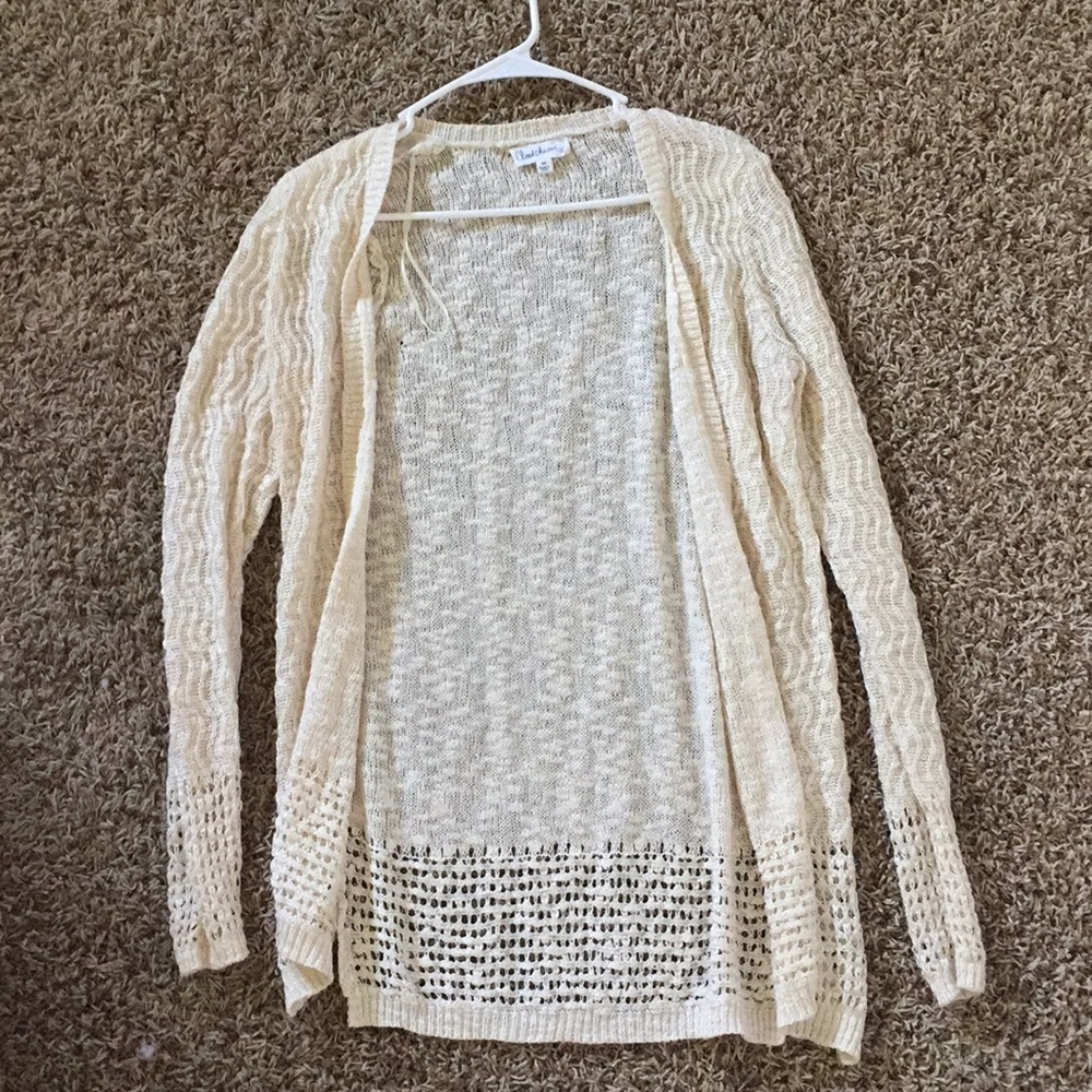 Cream colored cardigan